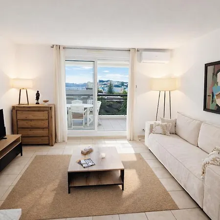 Suquet View - Large Terrace - Private Parking דירה קאן