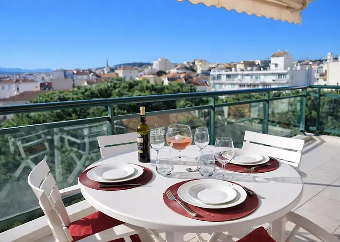 Suquet View - Large Terrace - Private Parking דירה קאן